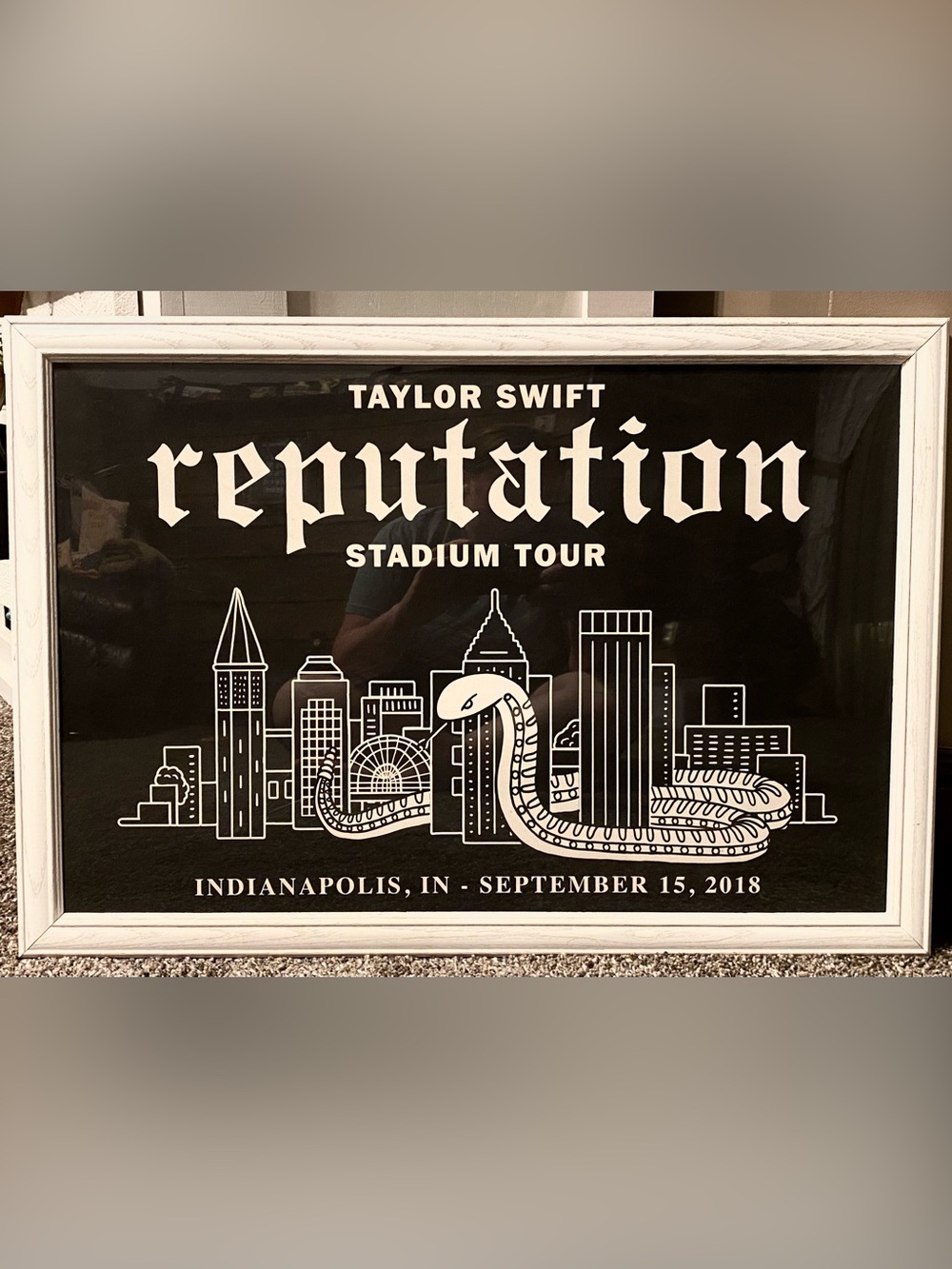 RARE Taylor Swift Reputation Stadium Tour Indianapolis City Poster
